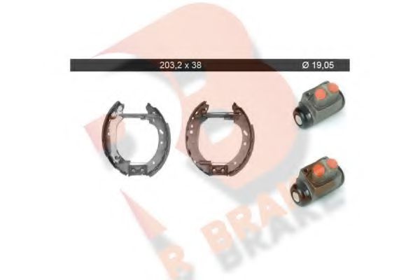 79RBKT0027 R+BRAKE Brake System Brake Shoe Set