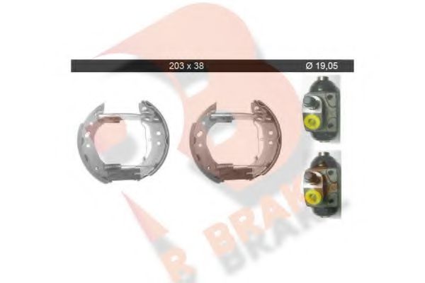 79RBKT0032 R+BRAKE Brake System Brake Shoe Set