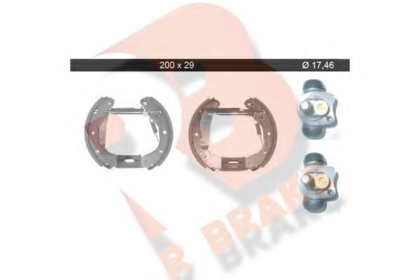 79RBKT0036 R+BRAKE Brake System Brake Shoe Set