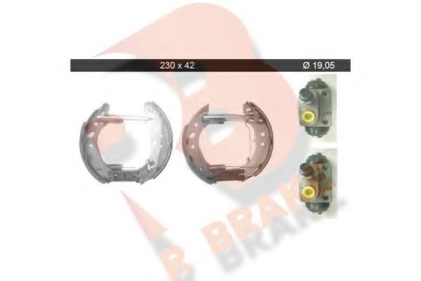 79RBKT0041 R+BRAKE Brake System Brake Shoe Set