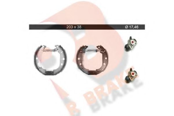 79RBKT0050 R+BRAKE Brake Shoe Set