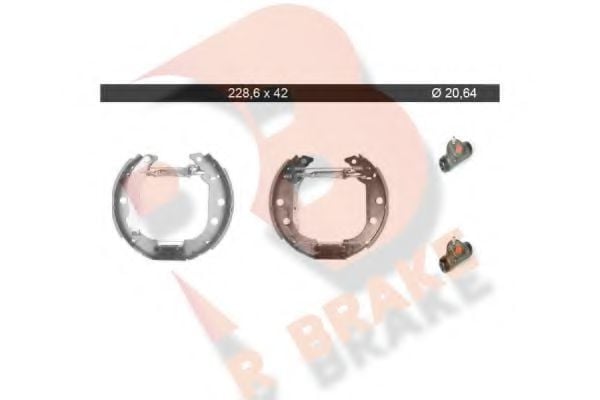 79RBKT0052 R+BRAKE Brake System Brake Shoe Set