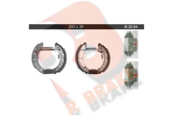 79RBKT0066 R+BRAKE Brake System Brake Shoe Set