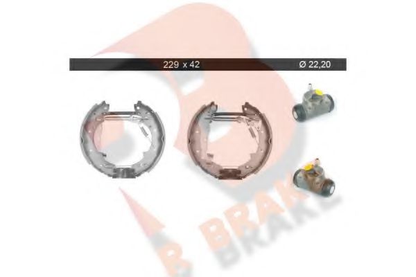 79RBKT0074 R+BRAKE Brake System Brake Shoe Set