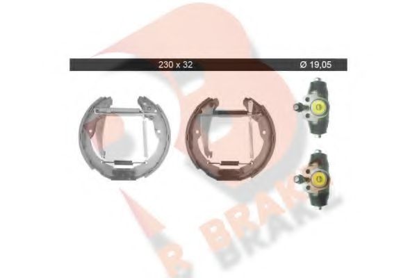 79RBKT0089 R+BRAKE Brake System Brake Shoe Set