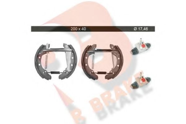 79RBKT0099 R+BRAKE Brake System Brake Shoe Set