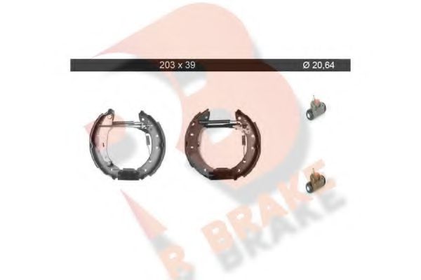 79RBKT0104 R+BRAKE Brake System Brake Shoe Set
