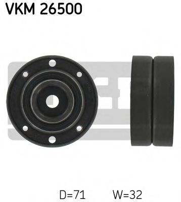 VKM 26500 SKF Deflection/Guide Pulley, timing belt