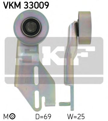 VKM 33009 SKF Tensioner Pulley, v-ribbed belt
