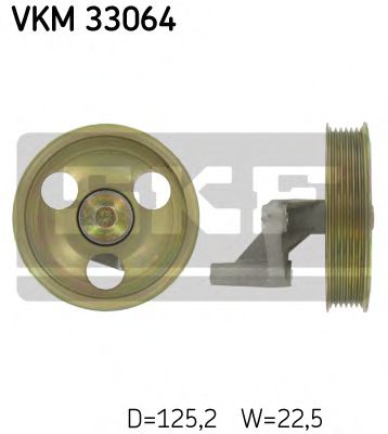 VKM 33064 SKF Belt Drive Deflection/Guide Pulley, v-ribbed belt