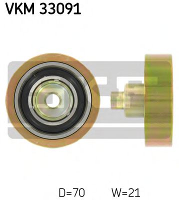 VKM 33091 SKF Deflection/Guide Pulley, v-ribbed belt