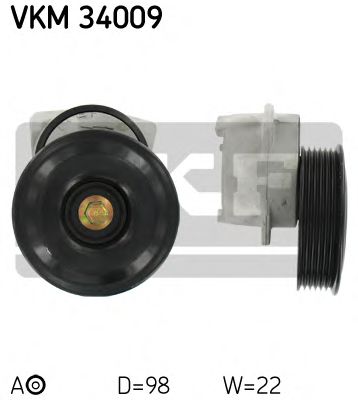 VKM 34009 SKF Tensioner Pulley, v-ribbed belt