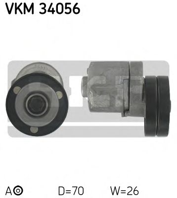 VKM 34056 SKF Tensioner Pulley, v-ribbed belt