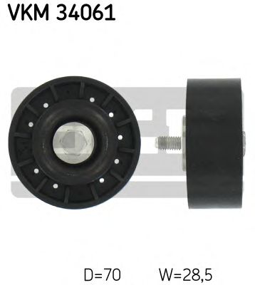 VKM 34061 SKF Deflection/Guide Pulley, v-ribbed belt