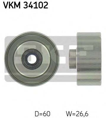 VKM 34102 SKF Deflection/Guide Pulley, v-ribbed belt