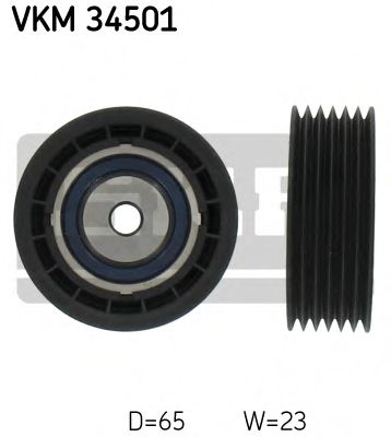 VKM 34501 SKF Belt Drive Deflection/Guide Pulley, v-ribbed belt