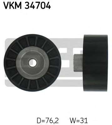 VKM 34704 SKF Belt Drive Deflection/Guide Pulley, v-ribbed belt