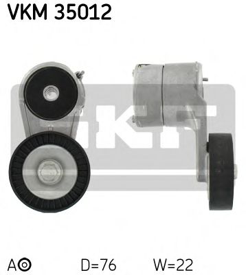 VKM 35012 SKF Tensioner Pulley, v-ribbed belt
