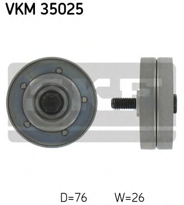 VKM 35025 SKF Deflection/Guide Pulley, v-ribbed belt