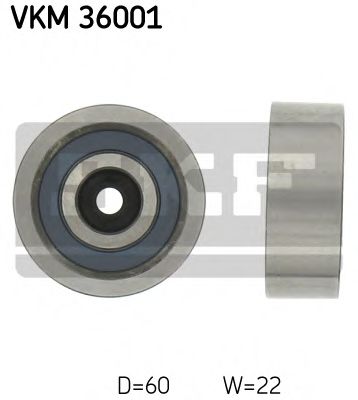 VKM 36001 SKF Deflection/Guide Pulley, v-ribbed belt