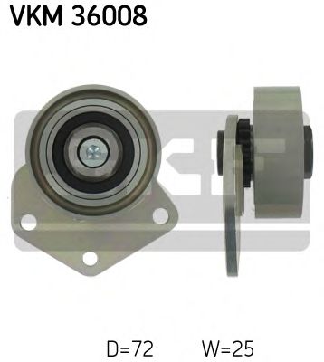 VKM 36008 SKF Deflection/Guide Pulley, v-ribbed belt