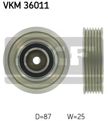 VKM 36011 SKF Belt Drive Deflection/Guide Pulley, v-ribbed belt
