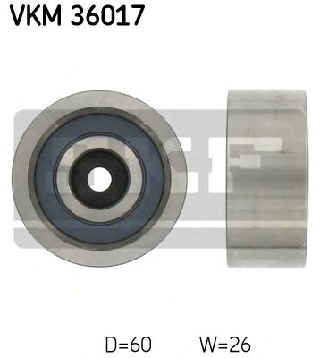 VKM 36017 SKF Deflection/Guide Pulley, v-ribbed belt
