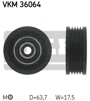 VKM 36064 SKF Tensioner Pulley, v-ribbed belt
