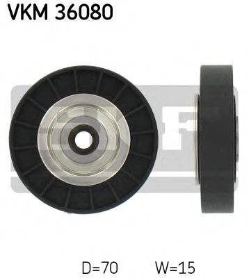VKM 36080 SKF Belt Drive Deflection/Guide Pulley, v-ribbed belt