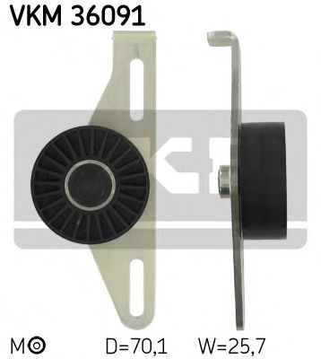 VKM 36091 SKF Tensioner Pulley, v-ribbed belt