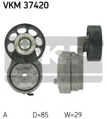 VKM 37420 SKF Deflection/Guide Pulley, v-ribbed belt
