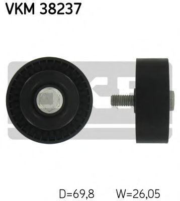 VKM 38237 SKF Deflection/Guide Pulley, v-ribbed belt