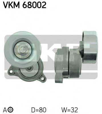 VKM 68002 SKF Deflection/Guide Pulley, v-ribbed belt