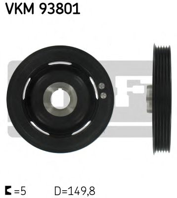 VKM 93801 SKF Belt Drive Belt Pulley Set, crankshaft