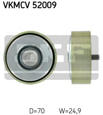 VKMCV 52009 SKF Deflection/Guide Pulley, v-ribbed belt