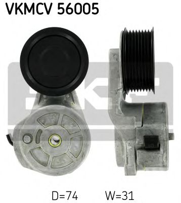 VKMCV 56005 SKF Tensioner Pulley, v-ribbed belt