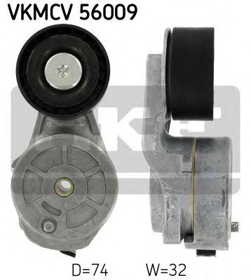 VKMCV 56009 SKF Tensioner Pulley, v-ribbed belt
