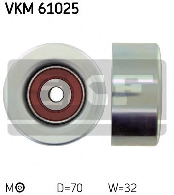 VKM 61025 SKF Belt Drive Deflection/Guide Pulley, v-ribbed belt