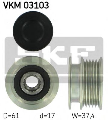 VKM 03103 SKF Alternator Freewheel Clutch