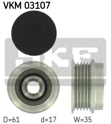 VKM 03107 SKF Alternator Freewheel Clutch