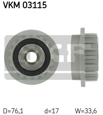 VKM 03115 SKF Alternator Freewheel Clutch