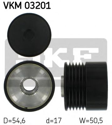 VKM 03201 SKF Alternator Freewheel Clutch