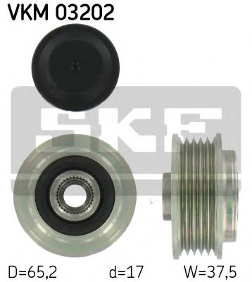 VKM 03202 SKF Alternator Alternator Freewheel Clutch