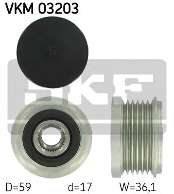 VKM 03203 SKF Alternator Freewheel Clutch