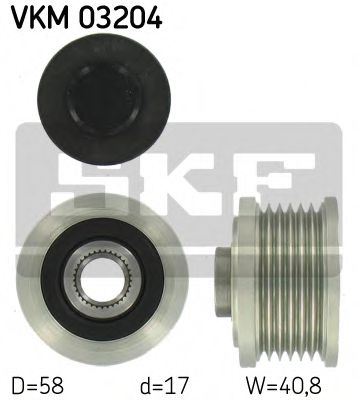 VKM 03204 SKF Alternator Freewheel Clutch