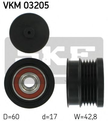 VKM 03205 SKF Alternator Freewheel Clutch