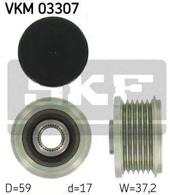 VKM 03307 SKF Alternator Alternator Freewheel Clutch