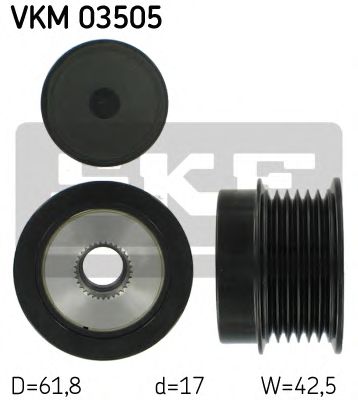 VKM 03505 SKF Alternator Freewheel Clutch