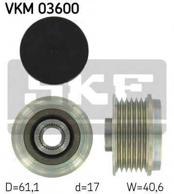 VKM 03600 SKF Alternator Alternator Freewheel Clutch