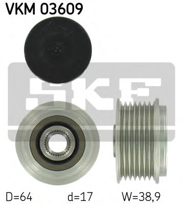 VKM 03609 SKF Alternator Alternator Freewheel Clutch